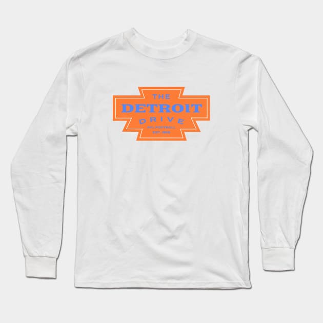 Defunct Detroit Drive Arena Football 1988 Long Sleeve T-Shirt by LocalZonly